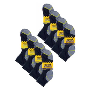 24 Pares Mens Multipack Ultimate Cotton Rich Work Ankle Socks