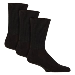 3 Pares Calcetines Diabéticos con Grips | Calcetines Antideslizantes Extra Anchos