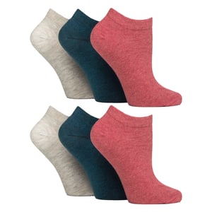 6 Pack Calcetines Diabéticos para Mujer | Calcetines Tobilleros Extra Anchos