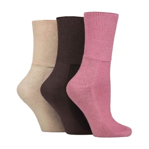 Pack de 3 calcetines diabéticos extra anchos de bambú para piernas hinchadas