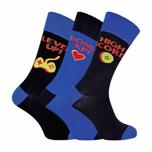 Pack de 3 calcetines para hombre Retro Gaming Funky Novelty Video Game Socks