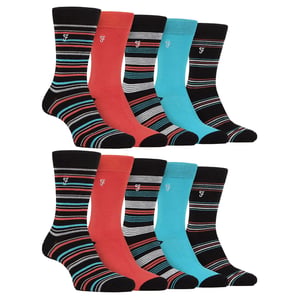 Paquete múltiple de 10 pares de calcetines de bambú brillante para hombre