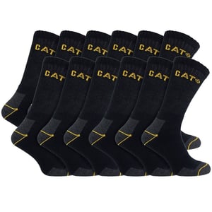 Paquete de 12 calcetines de trabajo unisex de alta resistencia para botas con puntera de acero