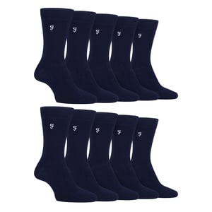 Paquete múltiple de 10 pares de calcetines de bambú brillante para hombre