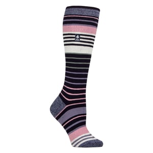 Calcetines térmicos de esquí de invierno Ultra Lite de mujer con rayas