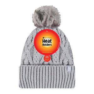 Gorro de punto para mujer con puño y borla