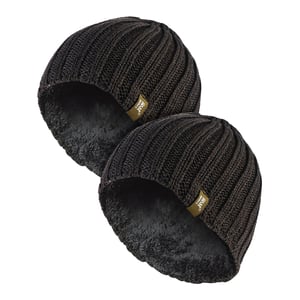 Gorro de invierno de canalé suave para hombre - Pack de 2