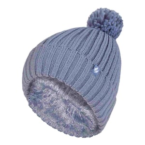 Señoras acanalado manguito térmico aislado invierno Pom Pom Bobble Hat