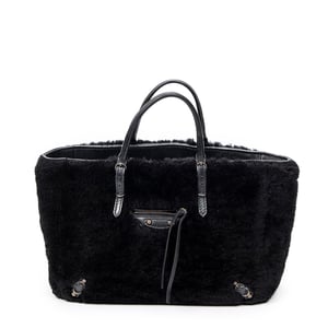 Balenciaga Mini Papier A4 Tote  en Negro Piel de becerro