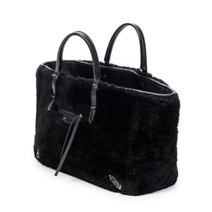 Balenciaga Mini Papier A4 Tote  en Negro Piel de becerro