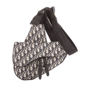 Dior Dior Homme Saddle Crossbody Bag  en Azul Oscuro Lienzo