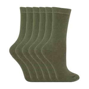 Lote de 6 calcetines de algodón de colores lisos para niños
