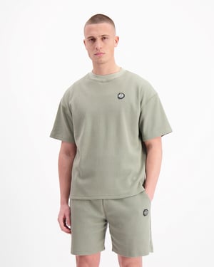 Bananas Negras, Camiseta Waffle Monograma, Verde