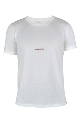 Saint Laurent Camiseta Rive gauche Blanco