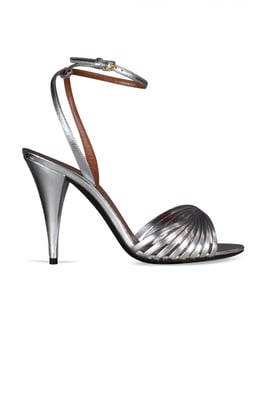 Saint Laurent Sandalias Tina Plateado