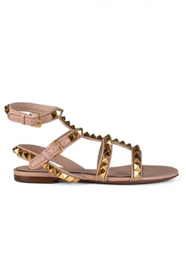 Valentino Garavani Sandalias Rockstud Rosa