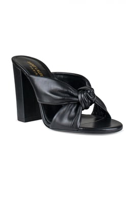 Saint Laurent Mules Loulou Negro