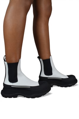 Alexander McQueen Botas Tread Slick Blanco