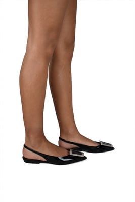 Saint Laurent Bailarinas Maxine Negro
