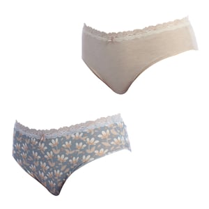 Pack-2 Braguitas Brislip Coquettes de Algodón 1032252 para Mujer