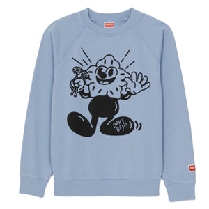 Kenzo Boke Boy Flower Graphic Sudadera azul claro