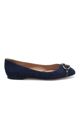 Valentino Garavani Bailarinas de ante Azul