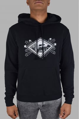 Saint Laurent Sudadera con capucha y logo Negro