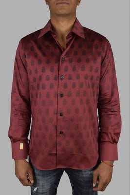 Billionaire Camisa LS Milano All over Burdeos