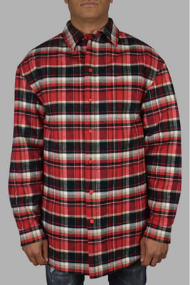 Balenciaga Camisa a cuadros Rojo