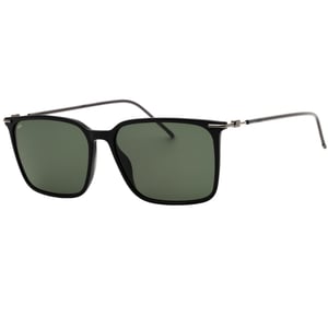 Hugo Boss gafas de sol negras con patas finas y lentes verdes
