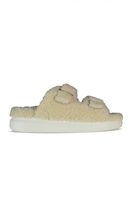 Alexander McQueen Chanclas Shearling-lined Beige