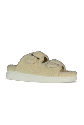 Alexander McQueen Chanclas Shearling-lined Beige