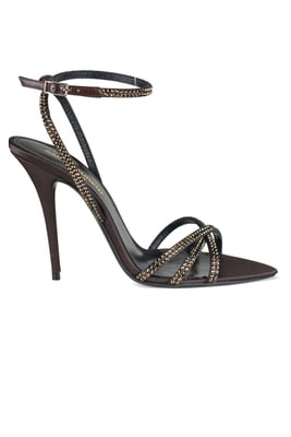 Saint Laurent Sandalias Ava Marrón