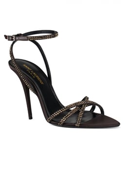 Saint Laurent Sandalias Ava Marrón