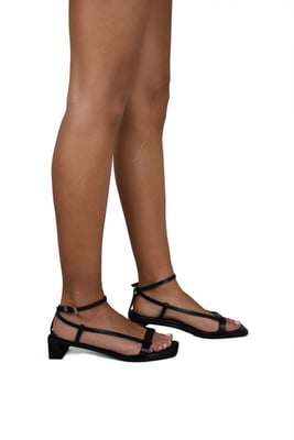Anest Collective Sandalias Linea Negro