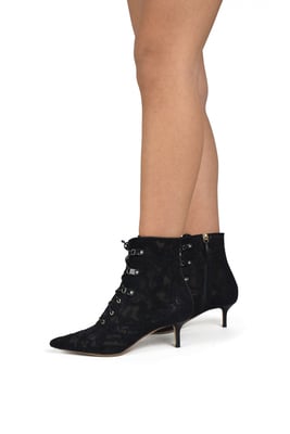 Francesco Russo Botines de encaje Negro