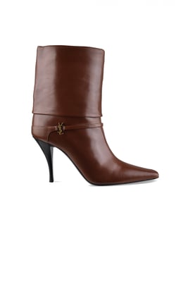 Saint Laurent Botines Niki Marrón