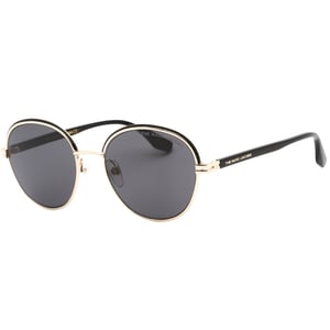 Marc Jacobs gafas de sol redondas grises con lentes negros y dorados
