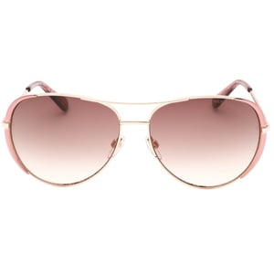 Marc Jacobs Gafas de sol doradas con detalle rosa y lentes marrones