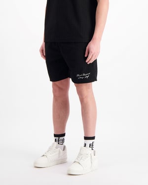 Pantalones Cortos de Terciopelo Terry Black Bananas, Negro