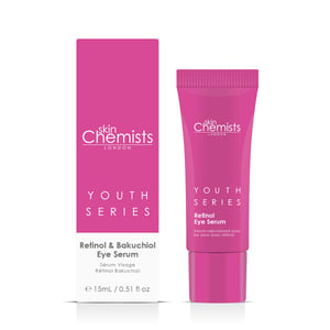 serum para ojos Retinol y Bakuchiol de la serie Youth de skinChemists 15 ml