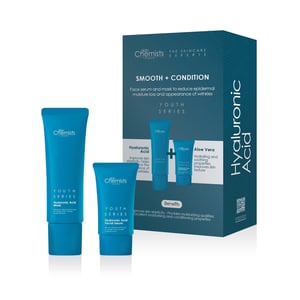 skinChemists Serie Juventud Máscara de Ácido Hialurónico + Suero Facial de Ácido Hialurónico 80ml