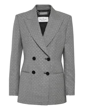 Blazer Regular Gold Fit Pied De Poule