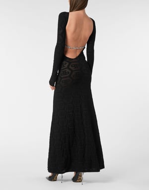 Long Dress Knitted Monogram