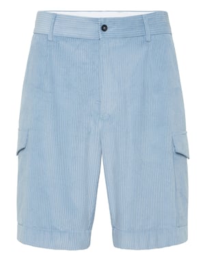 Velvet Gabardine Short Cargo Trousers Cool Kid Fit