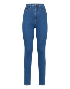 Jegging De Cintura Alta Iconic Plein