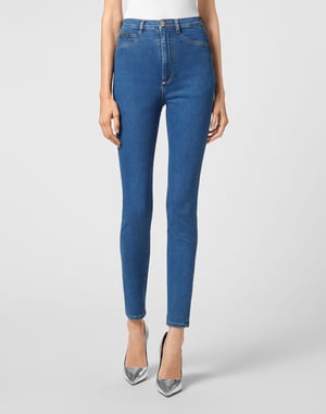 Jegging De Cintura Alta Iconic Plein