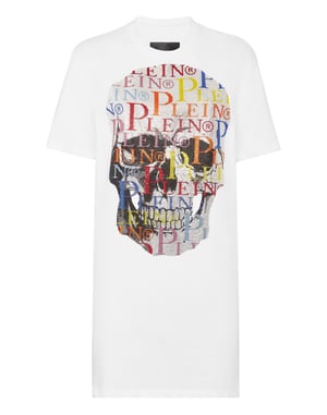 Camiseta Vestido Corto Skull