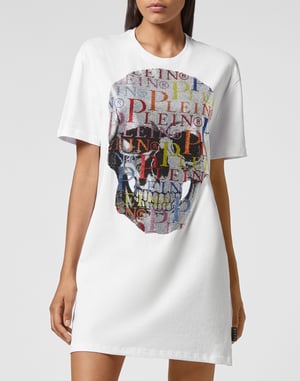 Camiseta Vestido Corto Skull