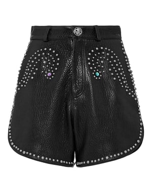 Pantalones Cortos De Cuero